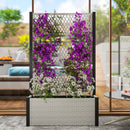 Outsunny Garden Planter Box With Trellis, Rattan Raised Bed