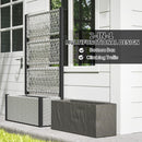 Outsunny Garden Planter Box With Trellis, Rattan Raised Bed