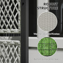 Outsunny Garden Planter Box With Trellis, Rattan Raised Bed