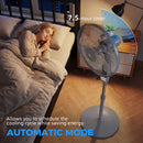 HOMCOM 16" Oscillation Cooling Fan With Remote Adjustable Height Grey