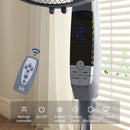 HOMCOM 16" Oscillation Cooling Fan With Remote Adjustable Height Grey