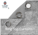 Crushed Velvet Lined Ring Top Curtains