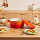 Breeins 6L Enameled Cast Iron Dutch Oven Pot With Lid