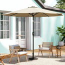 Garden Sanctuary Large Solar Powered LED Patio Umbrella for Outdoor Garden Patio with Base