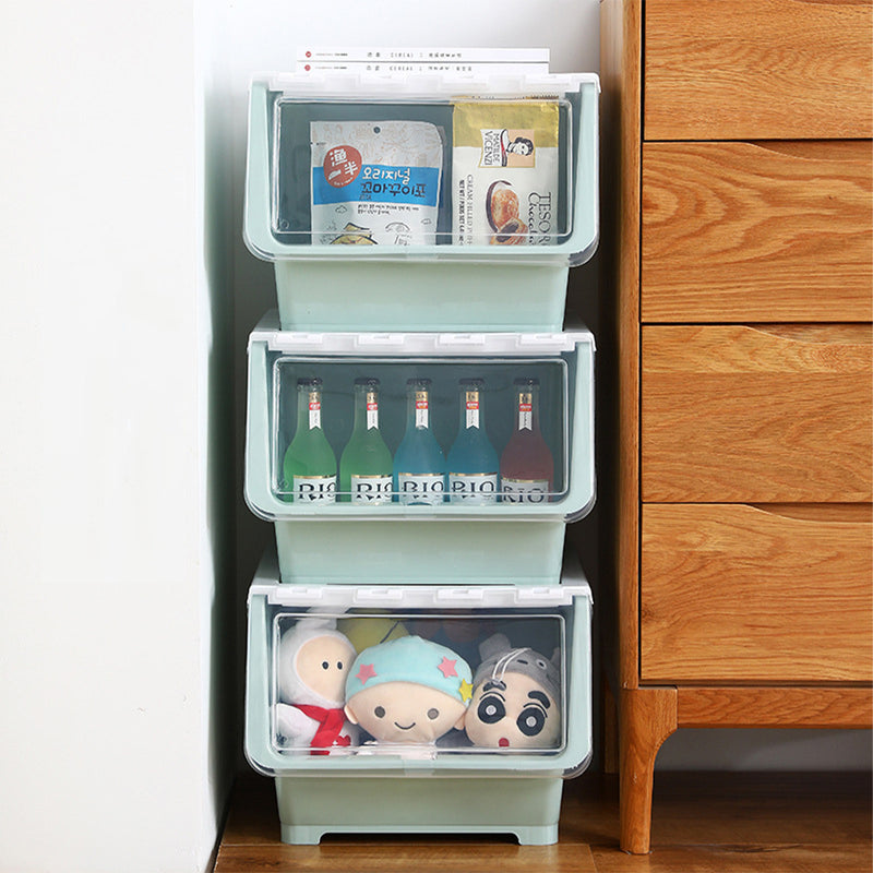 Lifeideas Stackable Plastic Storage Box with Lid and Wheels