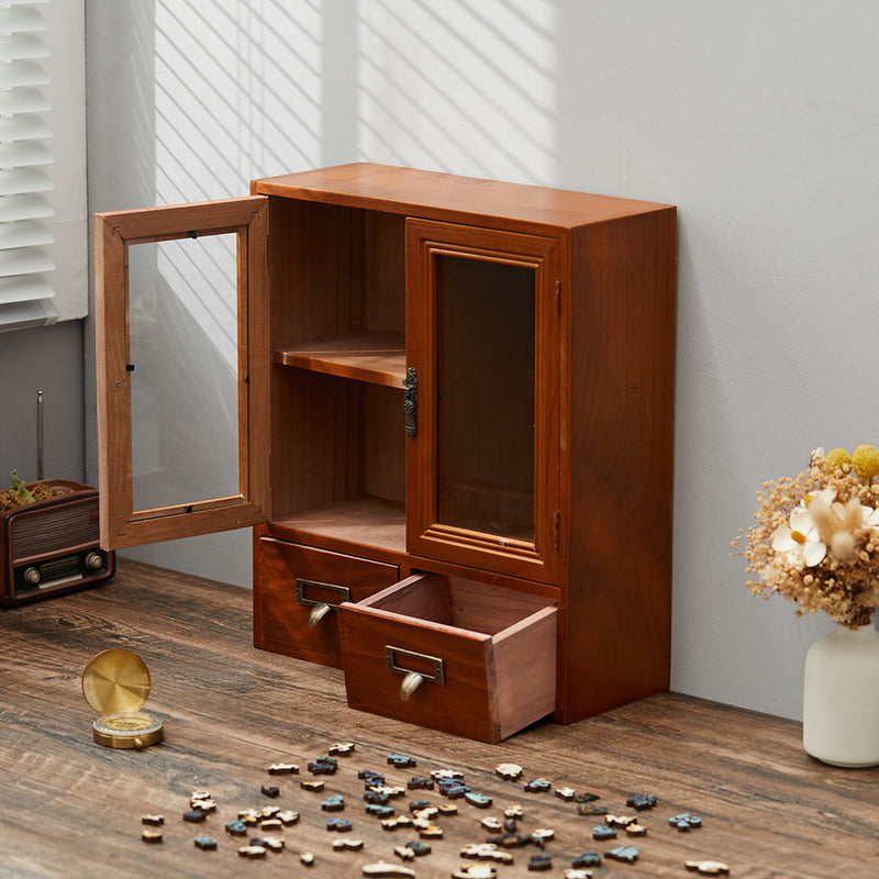 Lifeideas Retro Wooden Desktop Storage Organizer with Drawers