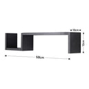 Livingandhome Set of 2 Wooden Wall Mounted Floating Shelves