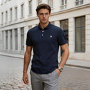 Turn-Down Short-Sleeve Polo Shirt
