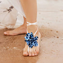 Elegant Lace-Up Anklet with Flower