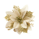 Lifeideas 24-Piece Artificial Poinsettia Christmas Tree Flowers Festive Xmas Ornaments