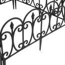 Garden Sanctuary 6pcs Outdoor Picket Fence Decorative Garden Border Edging
