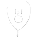 Modishion 3-Piece Sparkling Rhinestone Jewellery Set