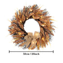 LED Golden Wheat Harvest Wreath