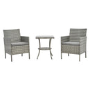 Breeins 3-Piece PE Rattan Wicker Garden Furniture Bistro Set