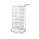 Livingandhome 6-Tier Foldable Storage Cabinet Shoes Organizer with Doors