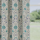 Enhanced Living Blue Floral, 100% Blackout, Thermal Curtains with Tape Top Header - Pair