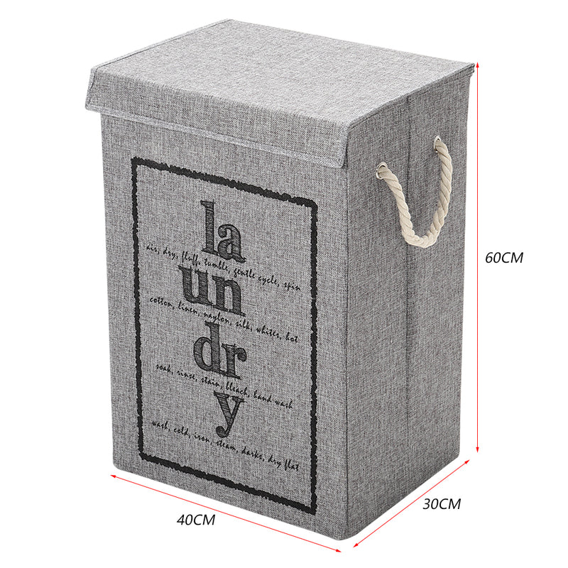 Lifeideas Foldable Home Laundry Baskets Laundry Hamper with Lid and Rope Handles