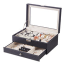 Sheonly Black Jewellery Storage Box with Transparent Lid