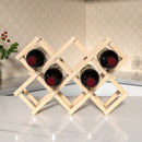 Lifeideas Decorative Foldable Solid Wood Wine Rack