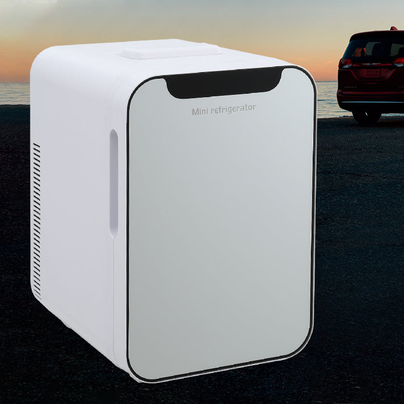 Livingandhome 16L Dual-Use Mini Refrigerator with Glass Door