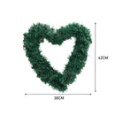 Livingandhome Artificial Heart-shaped Door Hanging Garland Wedding Decoration with 3m Light String