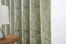 Botanic Chenille Jacquard Lined Pencil Pleat Taped Top Curtains