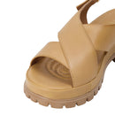 Open Toe Heeled Sandals - Tan