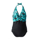 V-Neck One-Piece Swimsuit