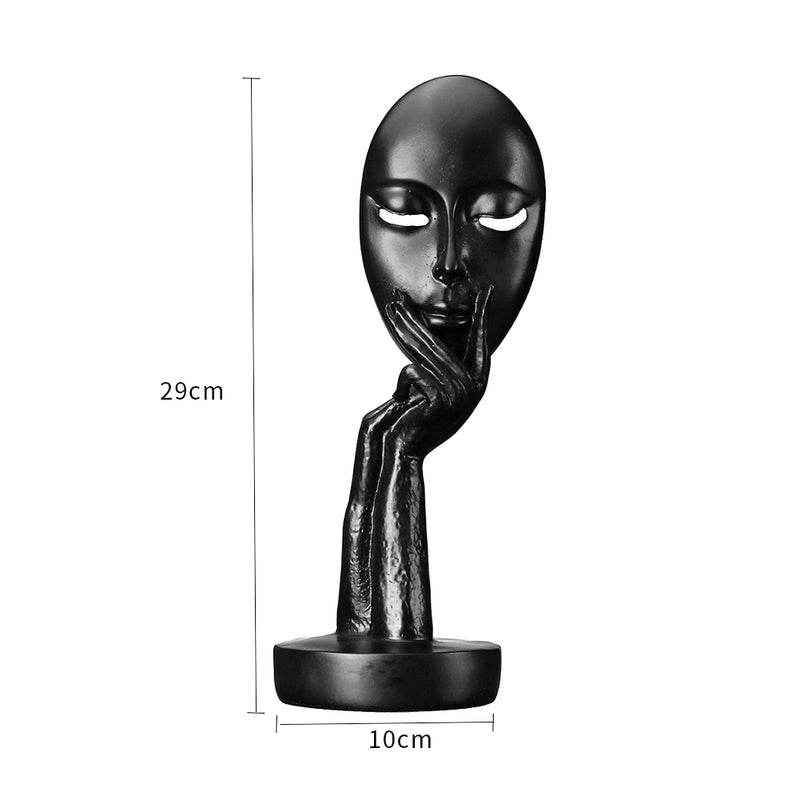 Lifeideas Abstract Resin Woman Face Statue Home Decoration