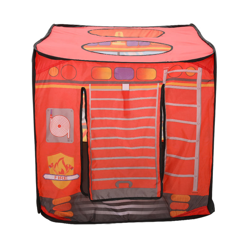 Kidkid Fire Engine-Themed Play Tent with 2 Top Openings