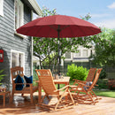 Outsunny 2m Shanghai Garden Parasol Umbrella, Outdoor Sun Shade, Wine Red
