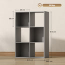 HOMCOM 6-Cube Bookshelf, Display Shelving Unit for Home Office