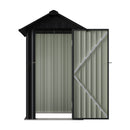 Breeins 4x4 FT Metal Apex Roof Garden Tool Storage Shed