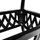 Garden Sanctuary Cast Aluminum Square Outdoor Dining Table Black