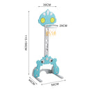 Livingandhome 2-in-1 Adjustable Kids Basketball Hoop with Football Goal