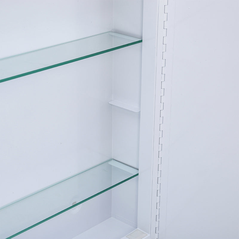 Livingandhome LED Illuminated Double Door Frameless Mirror Cabinet