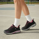 Breathable Lightweight Trainers - Black & Pink