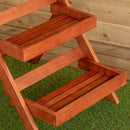 Outdoor 3 Tier Wooden Foldable Plant Display Stand