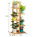 Breeins Rustic Wooden Plant Stand with Shelves