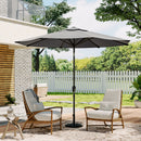 Livingandhome 3M Large Rotating Patio Parasol for Outdoor Sunshade and Rain