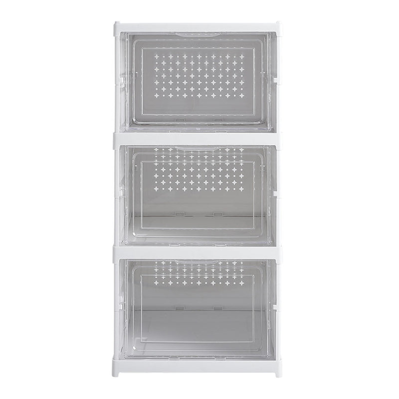 Cottonfy UK 3 Tier Foldable Shoe Storage Box Unit