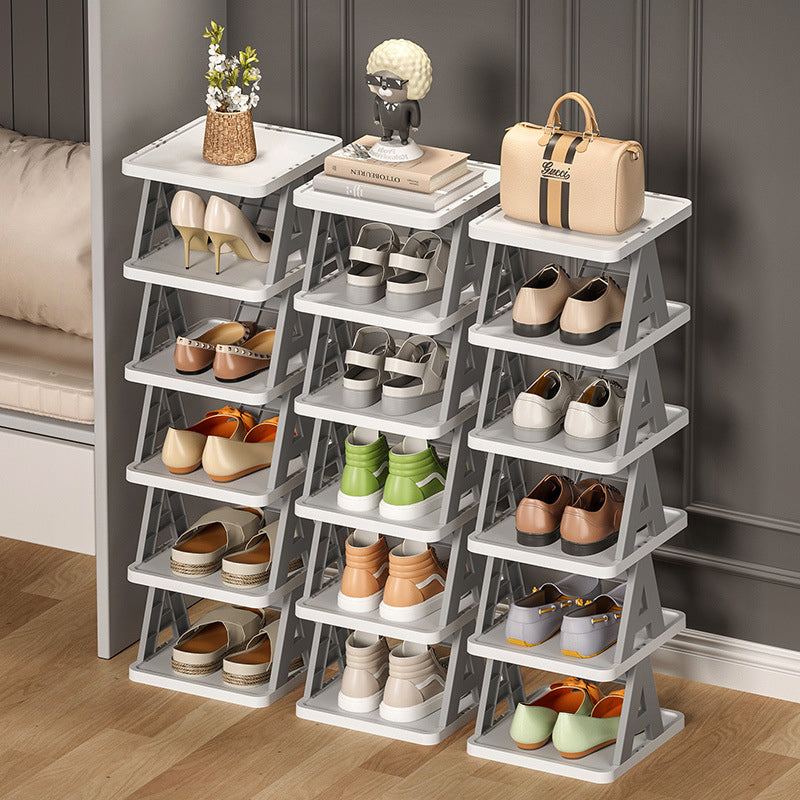 Lifeideas 6-Tier Folding Plastic Shoe Rack