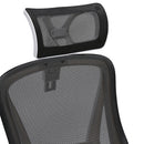 Livingandhome Swivel Office Chair with Headrest-White