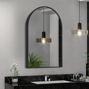 Cottonfy UK Arched Wall Mirror in Black Aluminum Alloy Frame