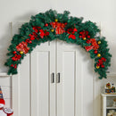 Livingandhome Artificial 180cm Classic Christmas Swag for Front Door Decor