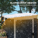 Outsunny 4 X 6ft Outdoor Garden Storage Shed With Window, Dark Grey