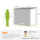 Outsunny 4 X 6ft Outdoor Garden Storage Shed With Window, Dark Grey