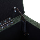 Livingandhome Chenille Storage Bench with Rubberwood Legs