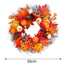 Autumn Harvest Pumpkin Maple Wreath