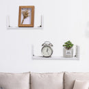 Livingandhome Modern Set of 2 U-Shaped Wall Floating Shelves